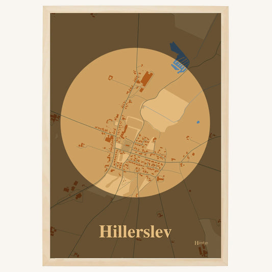 Hillerslev plakat – Centrum 2026 – Lys pastel brun