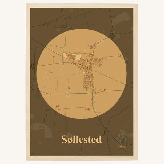 Søllested Plakat – Lys pastel brun