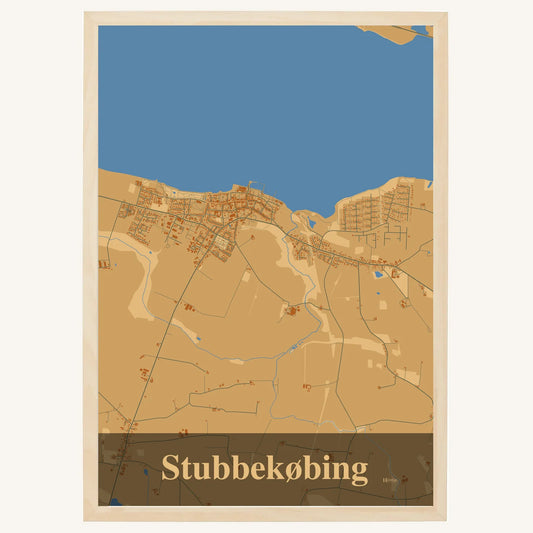 Stubbekøbing plakat – Firkantet 2026 – Lys pastel brun