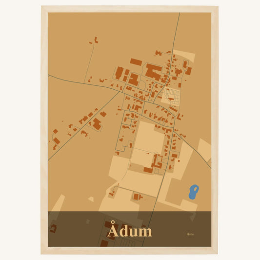 Ådum Plakat – Lys pastel brun