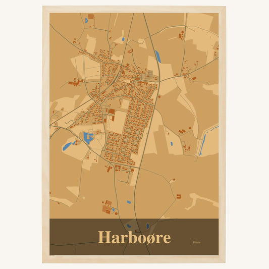 Harboøre Plakat – Lys pastel brun