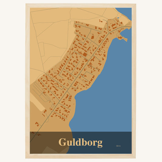 Guldborg plakat – Firkantet 2026 – Lys pastel brun