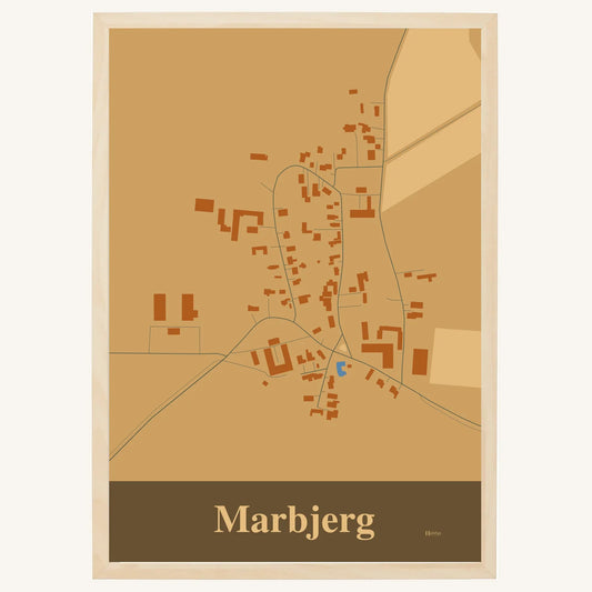 Marbjerg plakat – Firkantet 2026 – Lys pastel brun