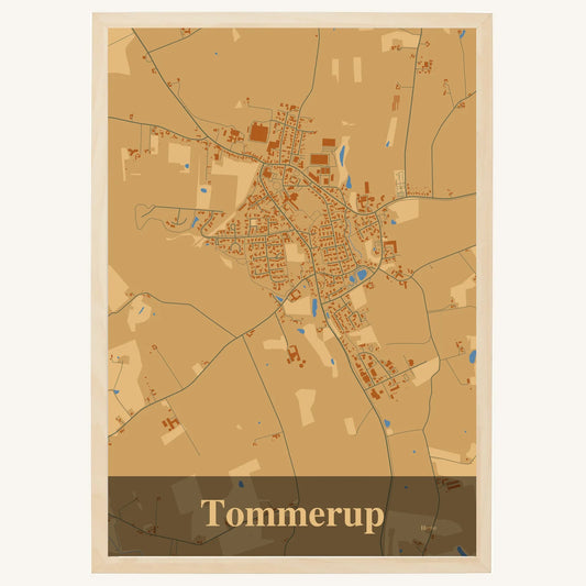 Tommerup Plakat – Lys pastel brun