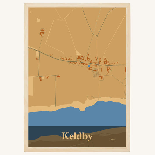 Keldby plakat – Firkantet 2026 – Lys pastel brun