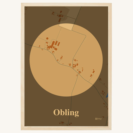 Obling plakat – Centrum 2026 – Lys pastel brun