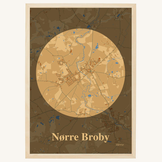 Nørre Broby plakat – Centrum 2026 – Lys pastel brun