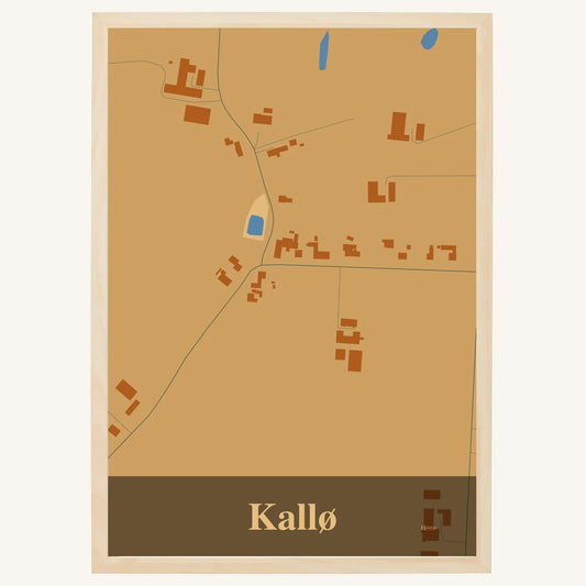 Kallø plakat – Firkantet 2026 – Lys pastel brun
