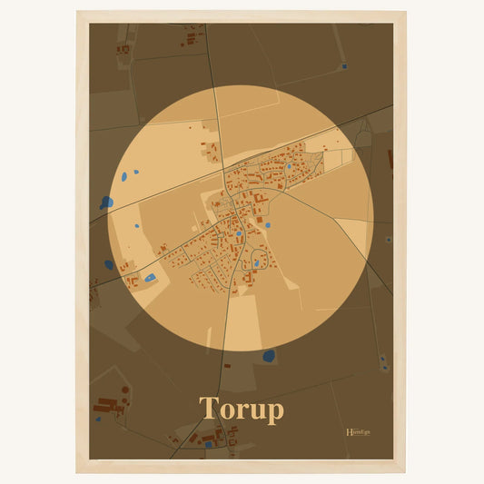 Torup Plakat – Lys pastel brun