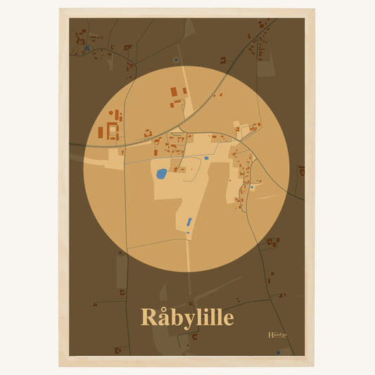 Råbylille plakat – Centrum 2026 – Lys pastel brun