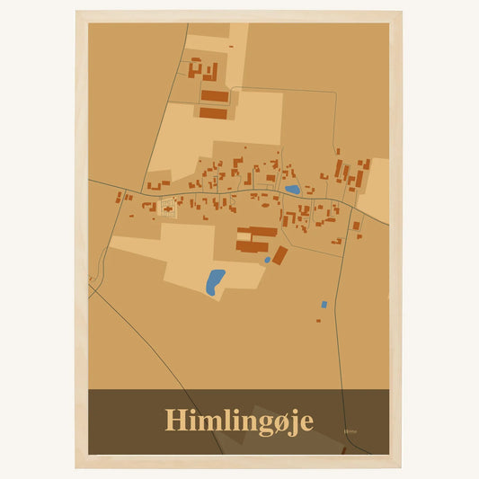 Himlingøje plakat – Firkantet 2026 – Lys pastel brun