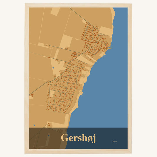 Gershøj plakat – Firkantet 2026 – Lys pastel brun