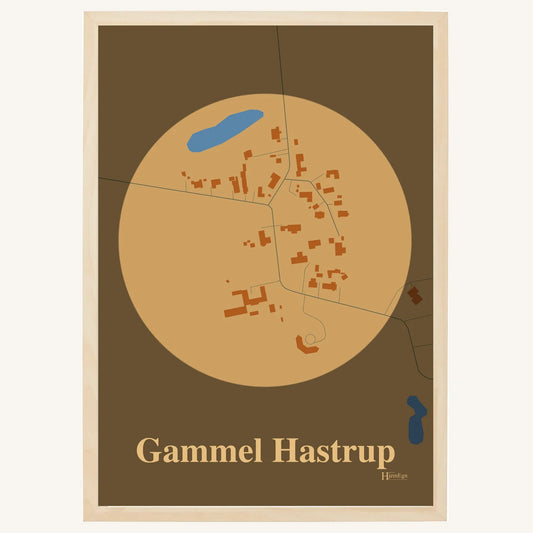 Gammel Hastrup plakat – Centrum 2026 – Lys pastel brun