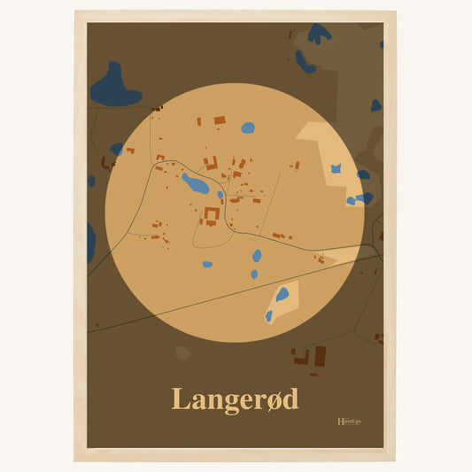 Langerød plakat – Centrum 2026 – Lys pastel brun