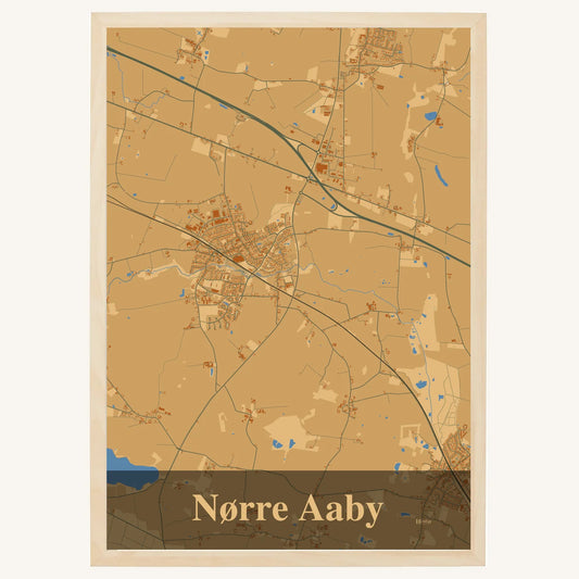 Nørre Aaby plakat – Firkantet 2026 – Lys pastel brun