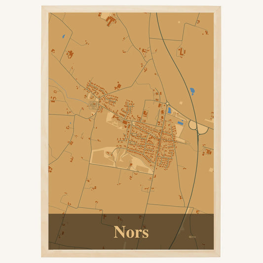 Nors plakat – Firkantet 2026 – Lys pastel brun