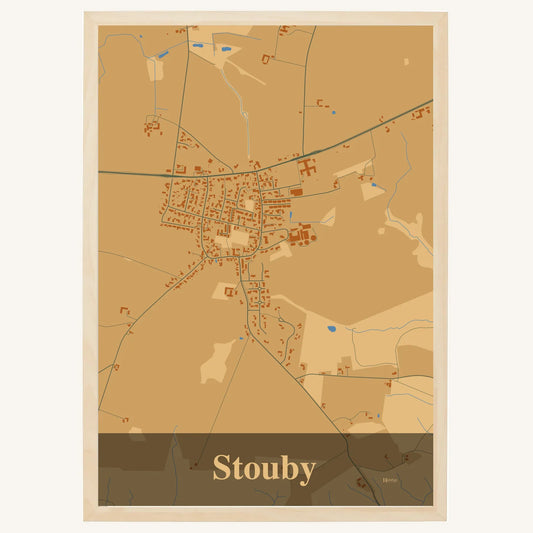 Stouby plakat – Firkantet 2026 – Lys pastel brun