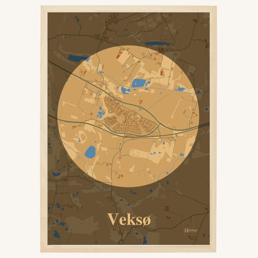 Veksø Plakat – Lys pastel brun