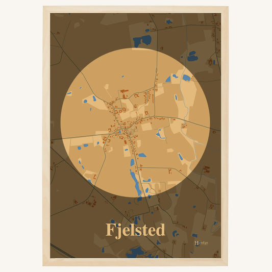 Fjelsted plakat – Centrum 2026 – Lys pastel brun