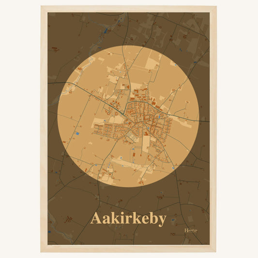 Aakirkeby plakat – Centrum 2026 – Lys pastel brun