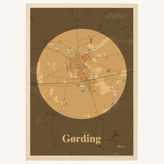 Gørding Plakat – Lys pastel brun