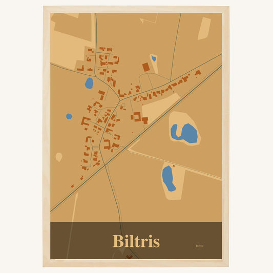 Biltris plakat – Firkantet 2026 – Lys pastel brun