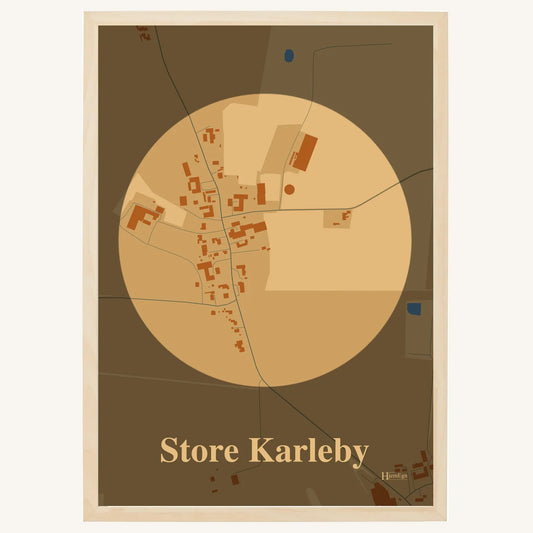 Store Karleby plakat – Centrum 2026 – Lys pastel brun