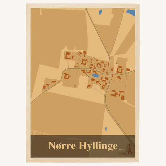 Nørre Hyllinge plakat – Firkantet 2026 – Lys pastel brun