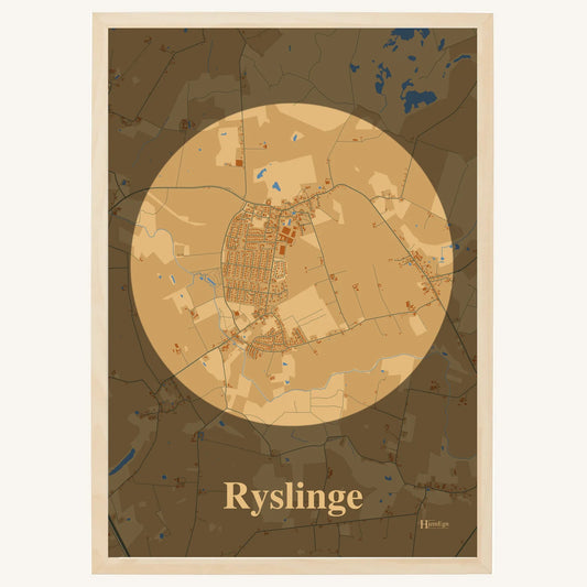 Ryslinge plakat – Centrum 2026 – Lys pastel brun