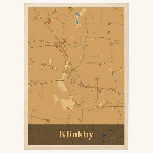 Klinkby plakat – Firkantet 2026 – Lys pastel brun