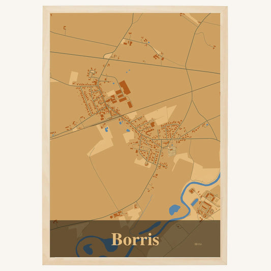 Borris plakat – Firkantet 2026 – Lys pastel brun