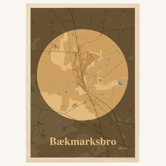 Bækmarksbro plakat – Centrum 2026 – Lys pastel brun