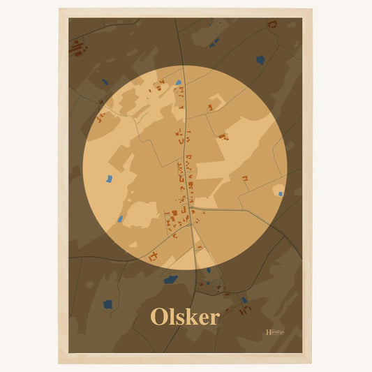 Olsker plakat – Centrum 2026 – Lys pastel brun