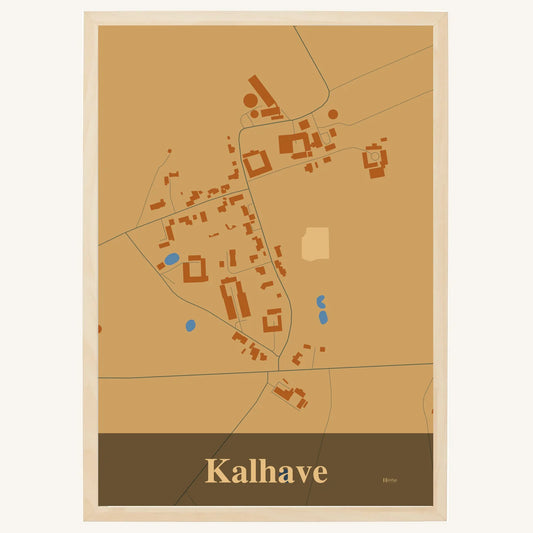 Kalhave plakat – Firkantet 2026 – Lys pastel brun