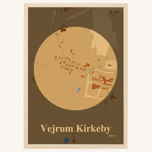 Vejrum Kirkeby plakat – Centrum 2026 – Lys pastel brun