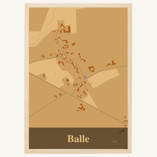 Balle plakat – Firkantet 2026 – Lys pastel brun