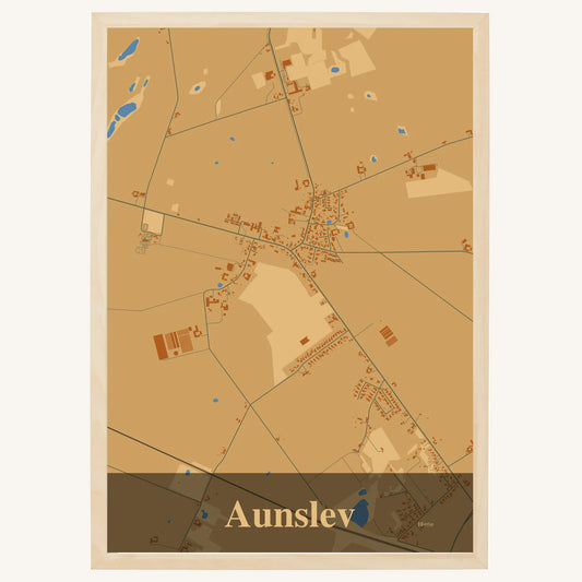 Aunslev Plakat – Lys pastel brun