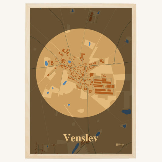 Venslev plakat – Centrum 2026 – Lys pastel brun