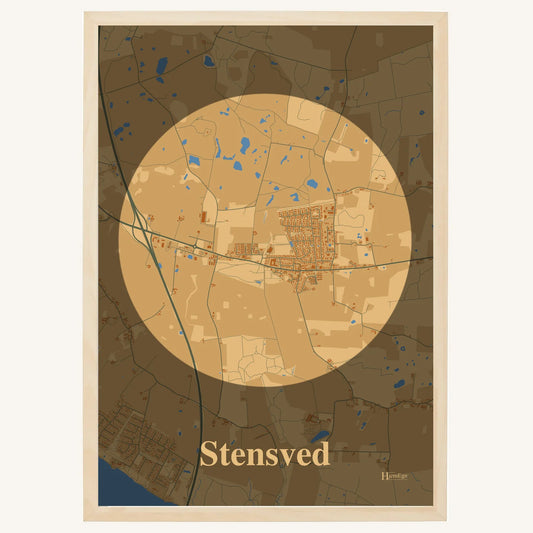 Stensved plakat – Centrum 2026 – Lys pastel brun