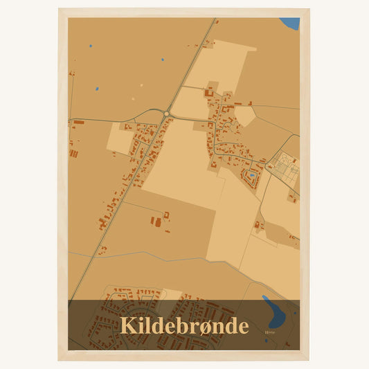 Kildebrønde plakat – Firkantet 2026 – Lys pastel brun