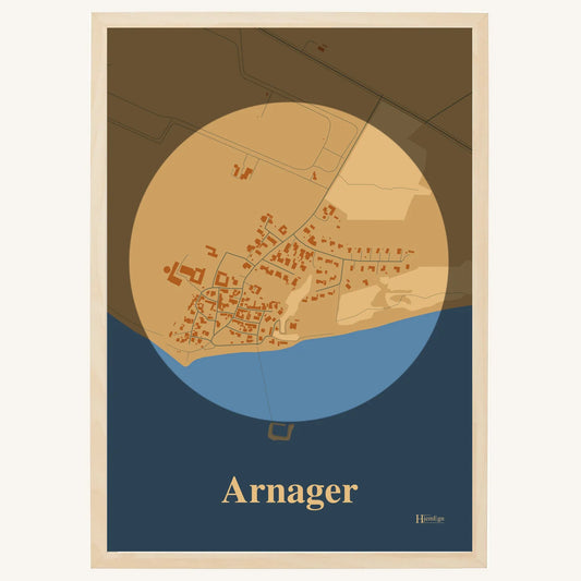 Arnager plakat – Centrum 2026 – Lys pastel brun