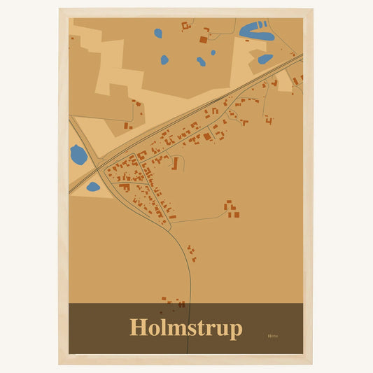 Holmstrup plakat – Firkantet 2026 – Lys pastel brun