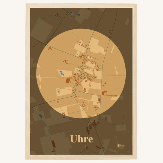 Uhre plakat – Centrum 2026 – Lys pastel brun