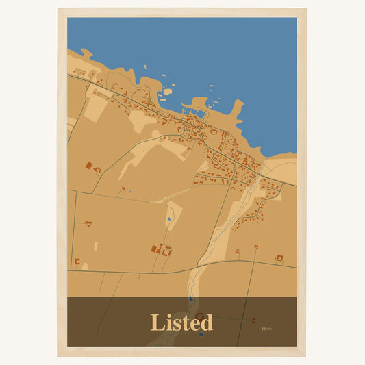 Listed plakat – Firkantet 2026 – Lys pastel brun