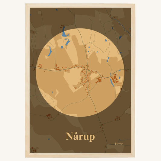 Nårup Plakat – Lys pastel brun