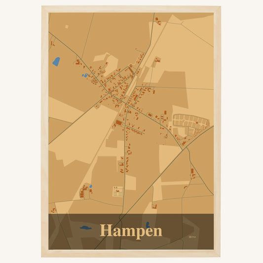 Hampen plakat – Firkantet 2026 – Lys pastel brun