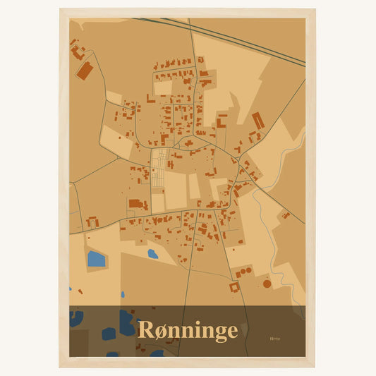 Rønninge plakat – Firkantet 2026 – Lys pastel brun