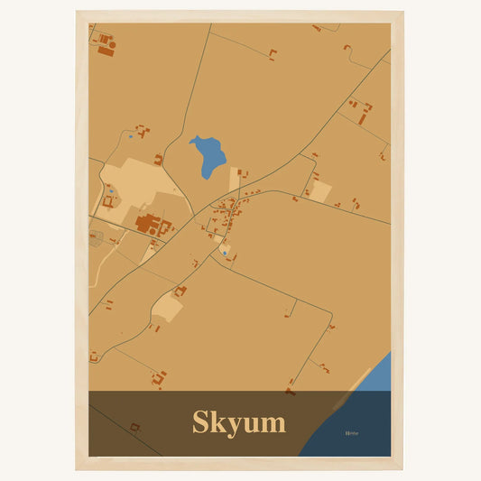 Skyum plakat – Firkantet 2026 – Lys pastel brun