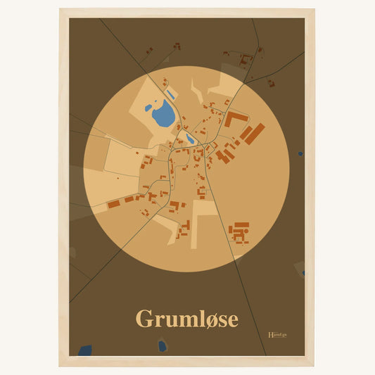 Grumløse plakat – Centrum 2026 – Lys pastel brun