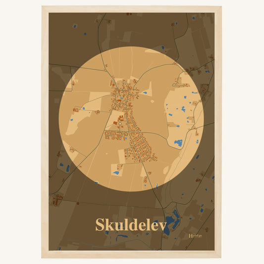 Skuldelev plakat – Centrum 2026 – Lys pastel brun